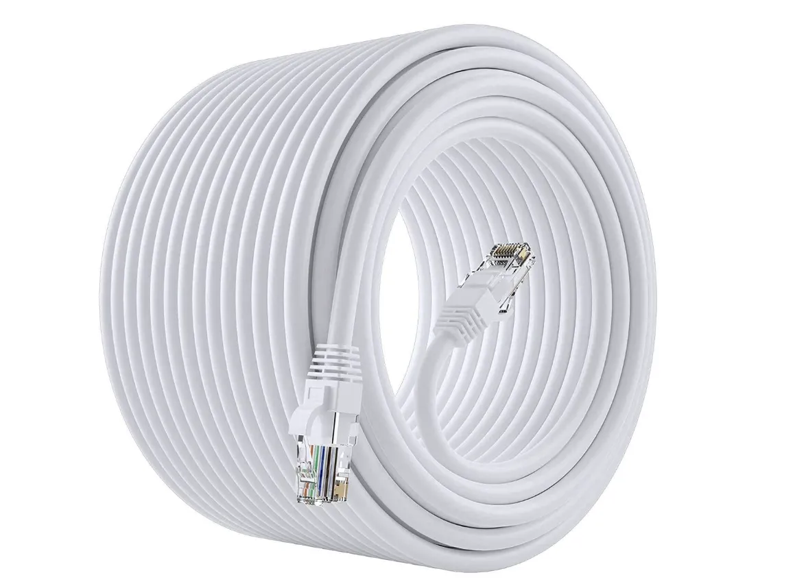 Cat6E Ethernet Cable 20Meter, 10GBPS High Speed Internet Cable-White