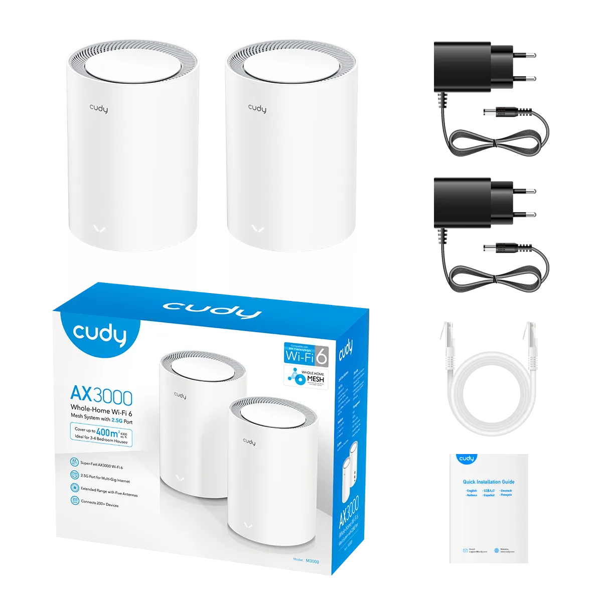 AX3000 2.5G Mesh Wi-Fi 6 System White | 2 Pack - Image 4