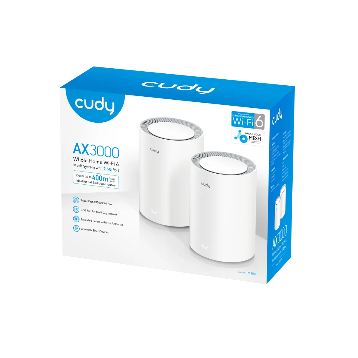 AX3000 2.5G Mesh Wi-Fi 6 System White | 2 Pack - Image 3